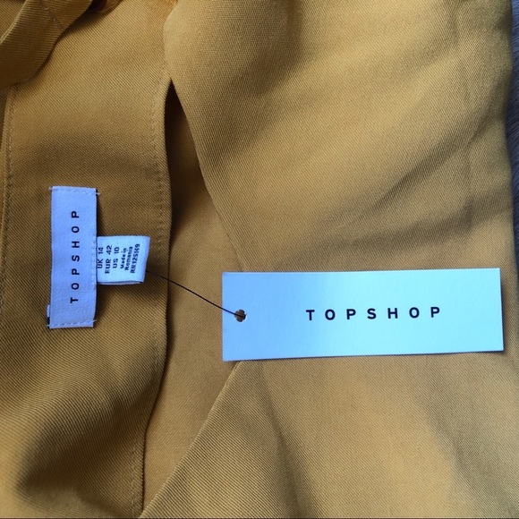 NWT Topshop mustard tank with tortoiseshell links size 10 - Picture 5 of 8